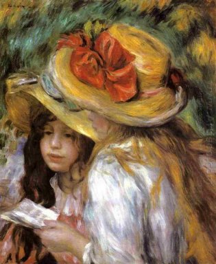 Deux jeunes filles de lecture 1891
