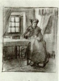 Interior Dengan Petani Perempuan Jahit 1885 1