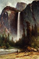 Ahwahneechee - Piute india en Bridal Veil Falls, Yosemite