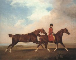 William Anderson com dois cavalos de sela 1793