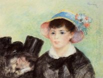 Mujer joven en un sombrero de paja 1877