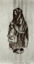 Boerin met Doek Over Haar Hoofd gezien vanaf de zijkant 2 1885