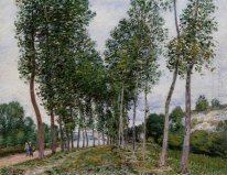 Populierenlaan op de oevers van de loing 1892
