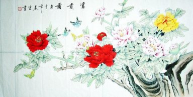 Пион - Fugui - китайской живописи