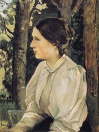 Retrato de Tatyana Vasnetsova artista S Filha 1897