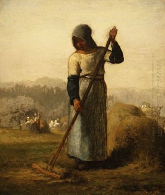 Kvinna med en kratta 1857