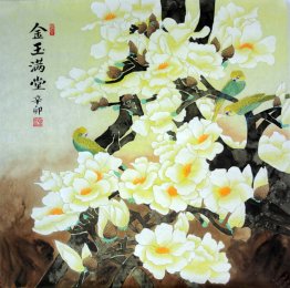 Birds & Bunga - Lukisan Cina