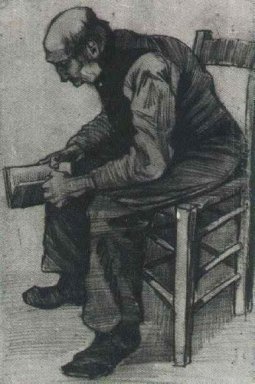 L\'homme assis en lisant un livre 1882