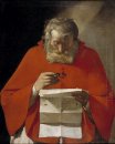 Saint Jerome läser ett brev 1629