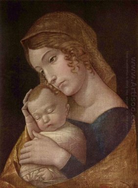 Maria med sovande barn