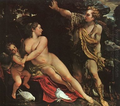 venus Adonis y Cupido 1590