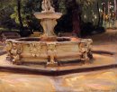 En marmor Fountain At Aranjuez Spanien 1912