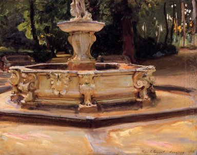 A Marble Fountain At Aranjuez Spain 1912