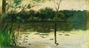 Пейзаж с Розовый закат