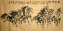 Åtta Hästar Treasures-Antik Papper - kinesisk målning