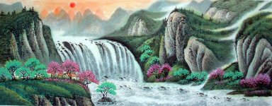 Cachoeira - Pintura Chinesa