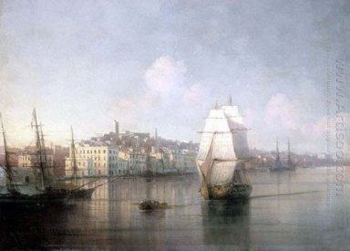 Vue de ville balnéaire 1877