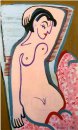 Desnudo reclinado Mujer