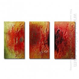 Pintados à mão pintura a óleo abstrata - conjunto de 3