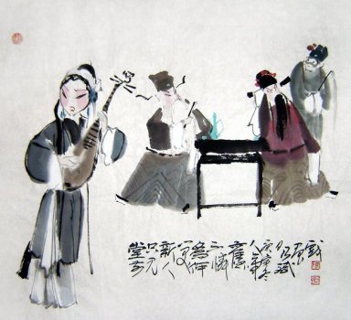 Les chiffres de l\'Opéra - Peinture chinoise