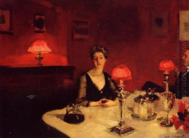 En Dinner Table At Night 1884