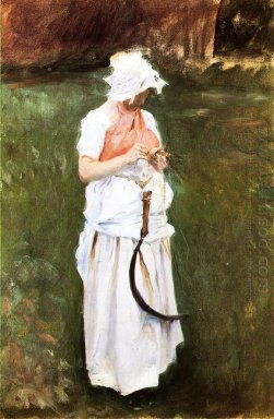 Mädchen mit einer Sichel 1885