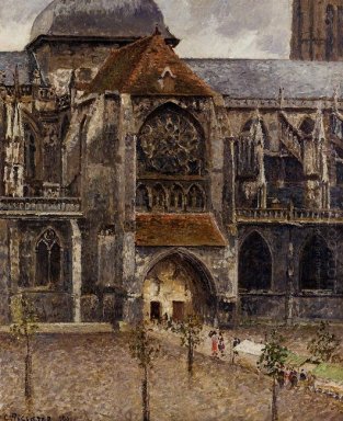 portail de l\'église abbatiale de Saint Laurent 1901