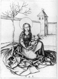 Madonna Dan Anak Dalam Couryard