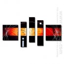 Dipinti a mano olio pittura astratta - set di 5