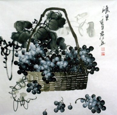 Uvas - Pintura Chinesa