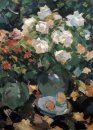 Розы в голубой Кувшины 1917