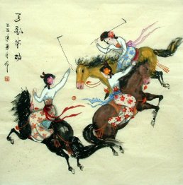 Lukisan Kuda Wanita-Cina