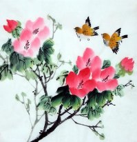 Oiseaux et fleurs - Peinture chinoise