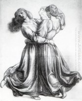 O Estudo Estudo Bower Meadow de meninas que dançam 1872