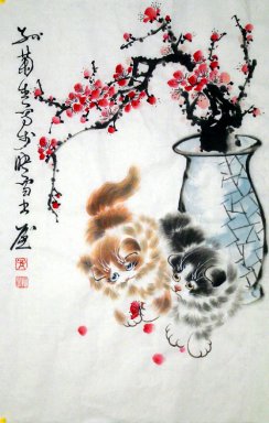 Cat - Pittura cinese