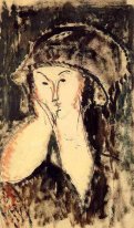 Beatrice hastings leunend op haar elleboog 1914