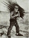 Madeira Gatherer Figura estudo 1884