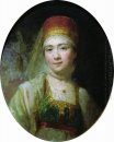 Christina A mulher do camponês de Torzhok