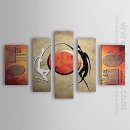 Hand-painted Oil Painting Abstract - Set of 5