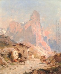 Angka Di Desa Di Dolomites