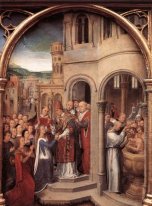 Ankomsten av St Ursula och hennes följeslagare i Rom för att möt