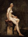 Desnudo sentado Mademoiselle Rose 1824