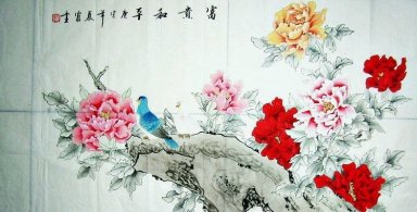 Pioen - Fugui - Chinees schilderij