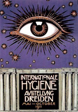 Affiche pour 1911 Exposition internationale d\'hygiène à Dresde