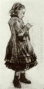 Flicka ständiga Knitting 1882
