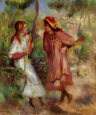 Twee meisjes In De Tuin Bij Montmartre 1895