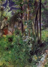 Seorang Wanita Di Forest Sebuah