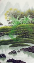 Arbres, rivière - peinture chinoise