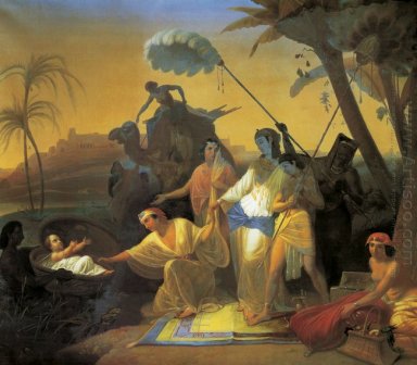 Pharaoh\'s daughter finding baby Moses