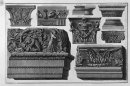 Capitals und Friese Farnese Gärten römischen Villen